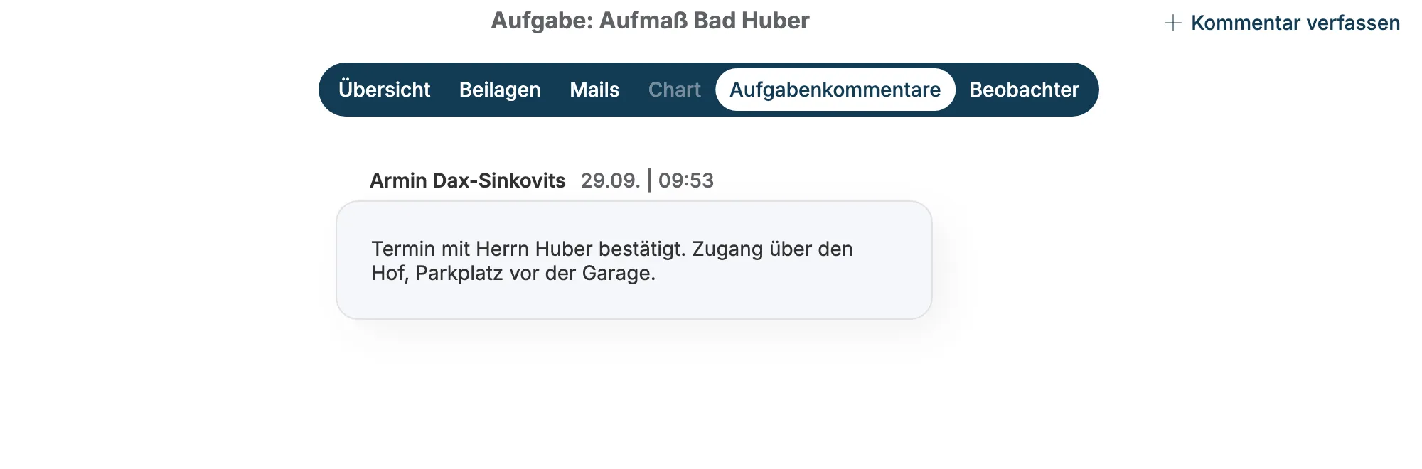 Gespeicherter Kommentar von Armin Dax-Sinkovits
